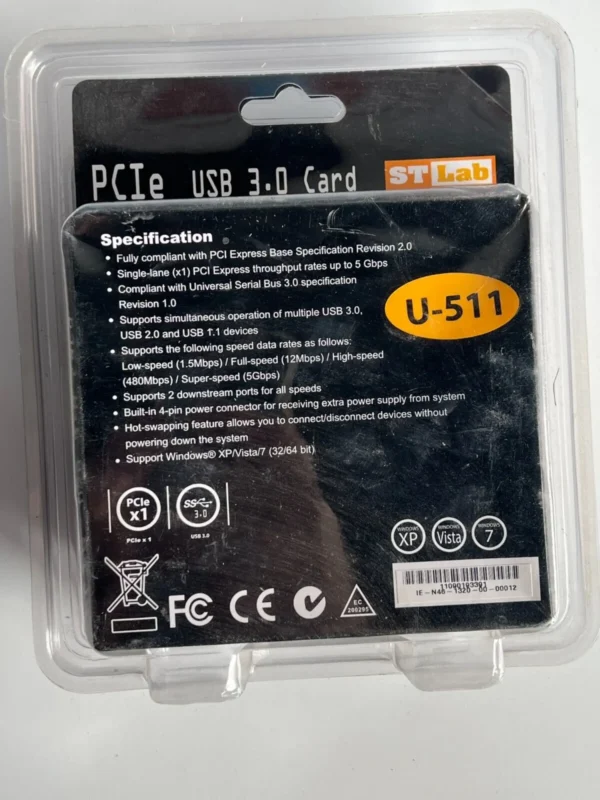ST Lab PCIe USB 3.0 U-511 Plug-in Card - Image 2