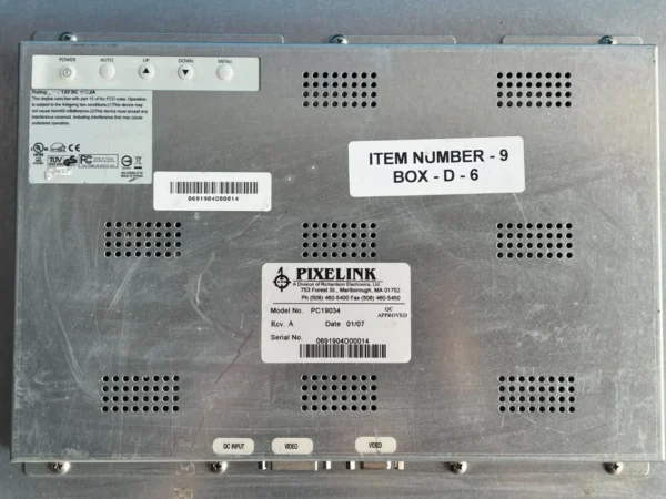 PC19034 PIXELINK TFT LCD COLOR MONITOR - Image 3