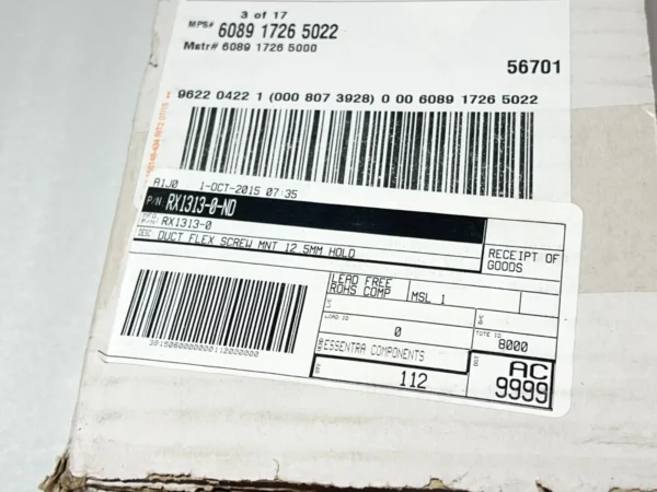 Digi-Key - RX1313-0-ND WIRE DUCT FLEX SCREW MNT 12.5MM HOLD - 112 PCS - Image 3