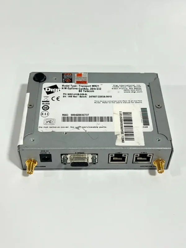 Digi TransPort WR21 Cellular Modem/Wireless Router WR21-012B-D29-SL - Image 2