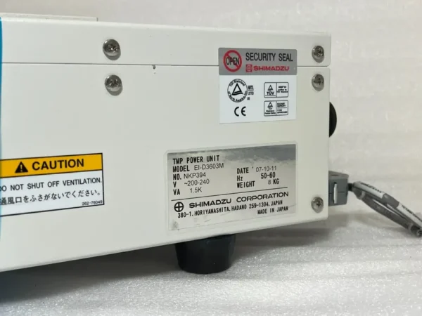 SHIMADZU TURBOMOLECULAR PUMP POWER UNIT EI-D3603M - Image 4