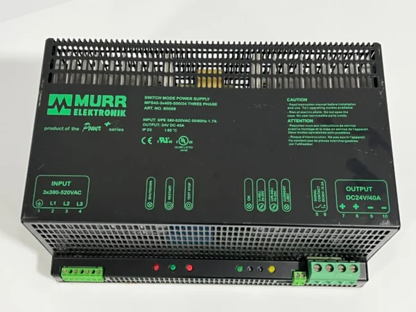 MURR ELETRONIK MPS40-3X400-500/24 SWITCH MODE POWER SUPPLY - Image 2
