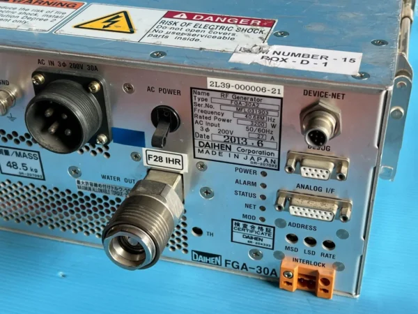 DAIHEN RF Generator FGA-30A2 TEL 2L39-000006-21 - Image 5