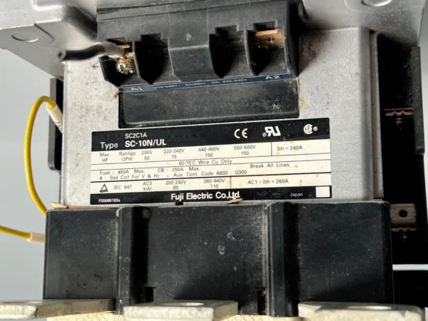 Fuji Electric 1NC4HO Type SC-10N/UL Magnetic Contactor - Image 3