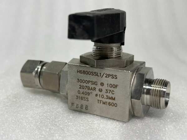 LOT OF 2 - HAM-LET H6800SSL1/2PSS STAINLESS STEEL BALL VALVE - Image 5