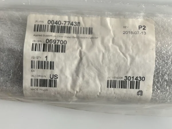 Applied Materials AMAT 0040-77438 SUPPORT,L.H. COVER, PLATEN BELT ENDPOIN DETECR - Image 2