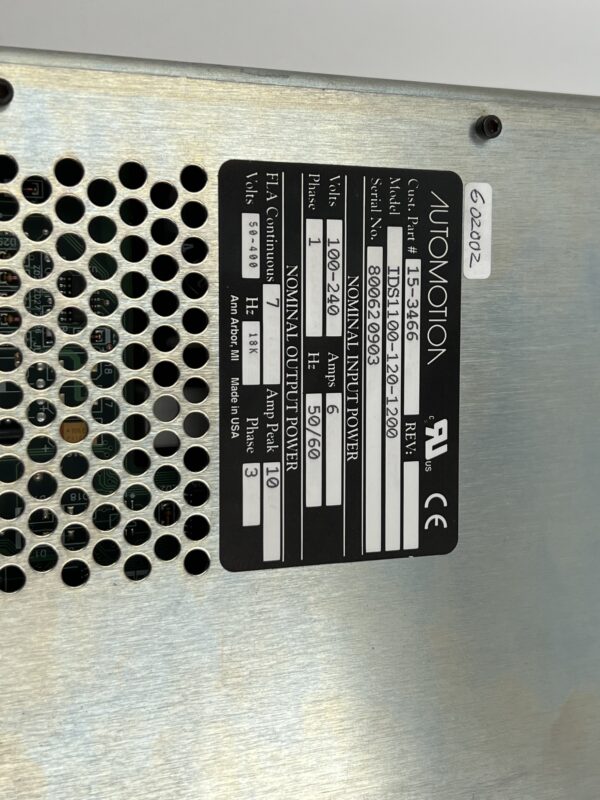 IDS1100-120-1200 AUTOMATION CONTROLS SERVO DRIVE 15-3466 - Image 7